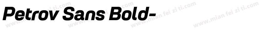 Petrov Sans Bold字体转换